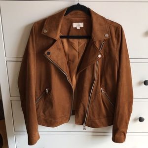 Loft Faux Suede Moto Jacket